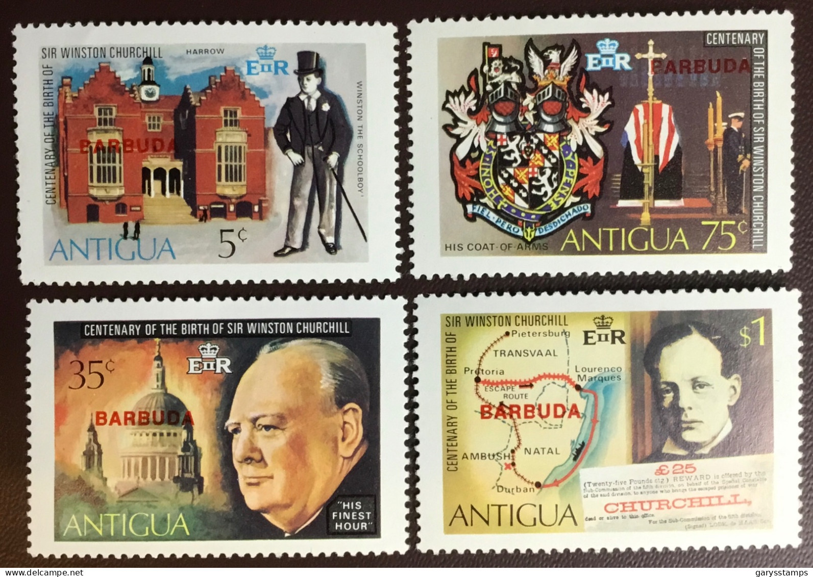 Barbuda 1974 Churchill Overprint MNH - Barbuda (...-1981)