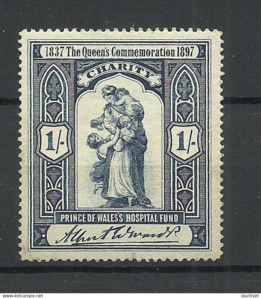 GREAT Britain 1897 Prince Of Wales Hospital Fund Vignette Charity Stamp * - Cinderellas