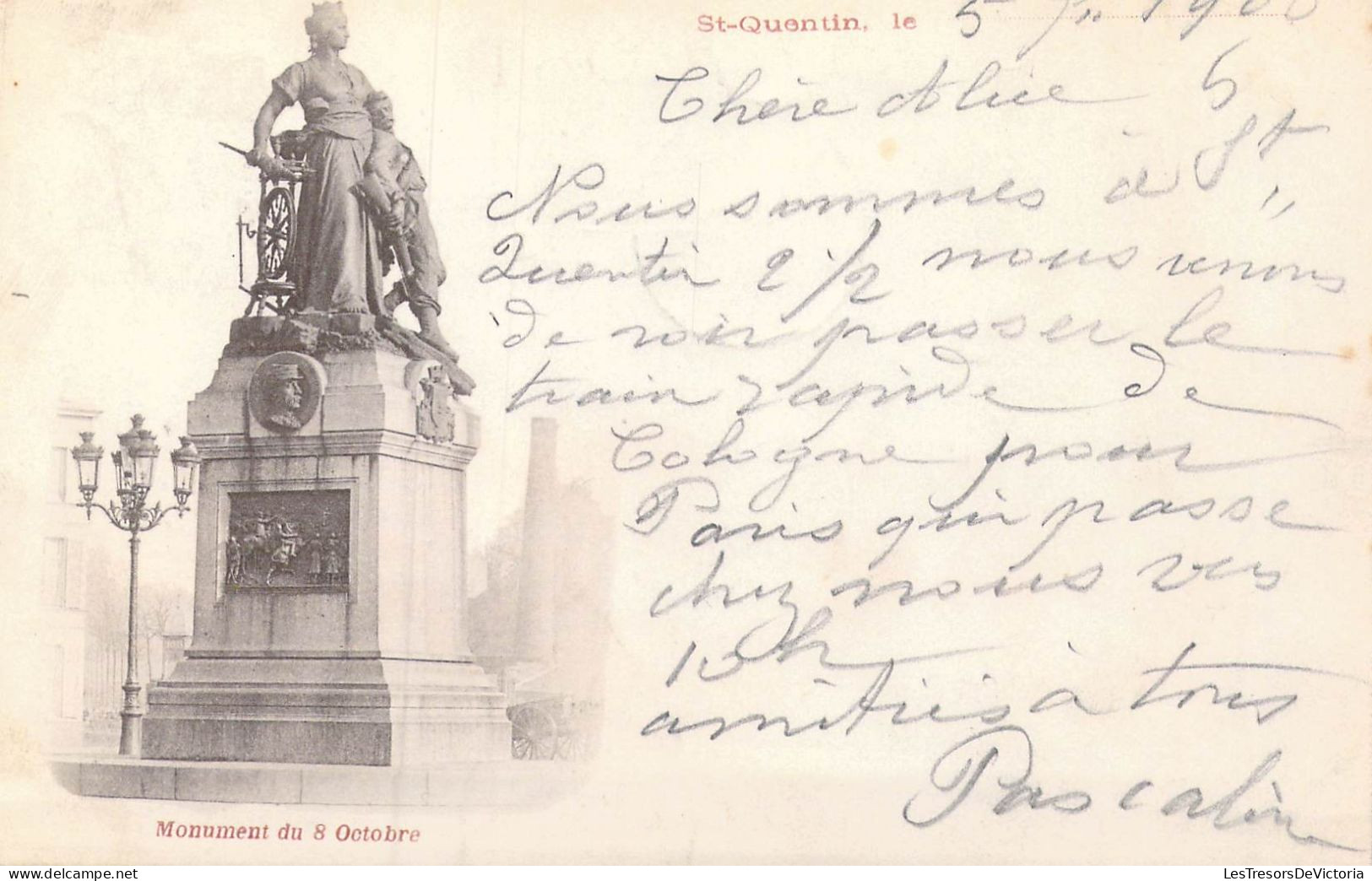 FRANCE - 02 - Saint-Quentin - Monument Du 8 Octobre - Carte Postale Ancienne - Saint Quentin