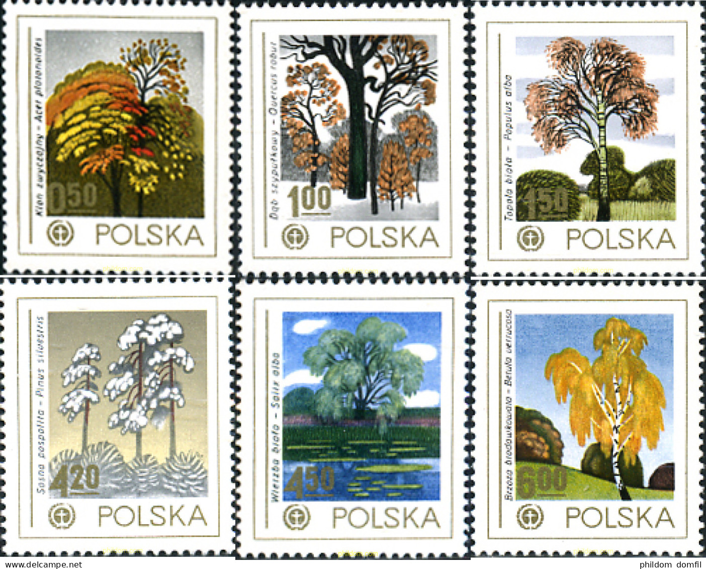 167880 MNH POLONIA 1978 ARBOLES DE LOS BOSQUES DE POLONIA - Autres & Non Classés