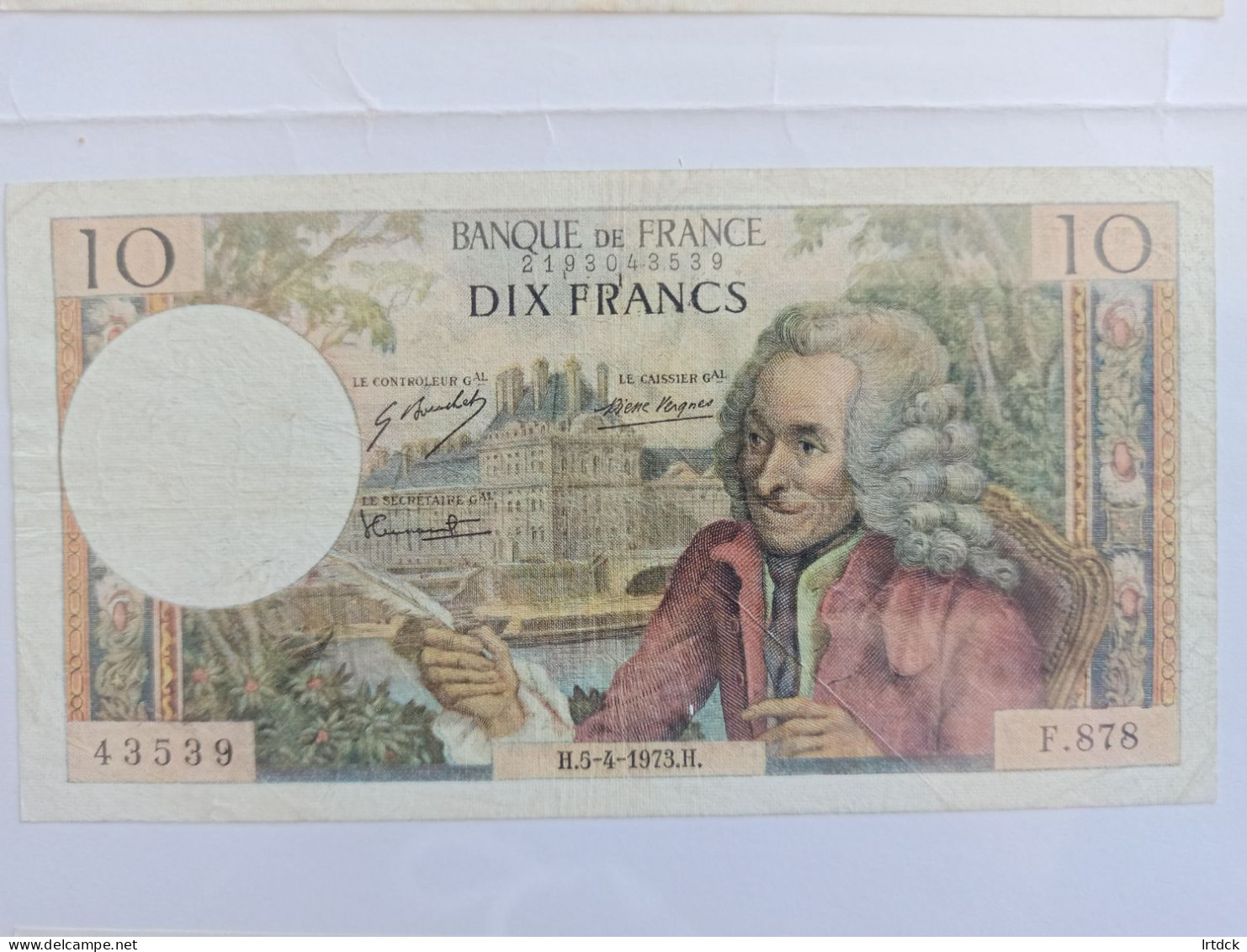 10 Francs Voltaire 1973 - 10 F 1963-1973 ''Voltaire''