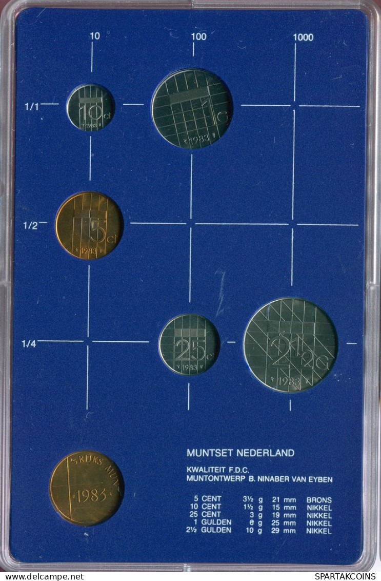 NÉERLANDAIS NETHERLANDS 1983 MINT SET 5 Pièce + MEDAL #SET1093.5.F - [Sets Sin Usar &  Sets De Prueba