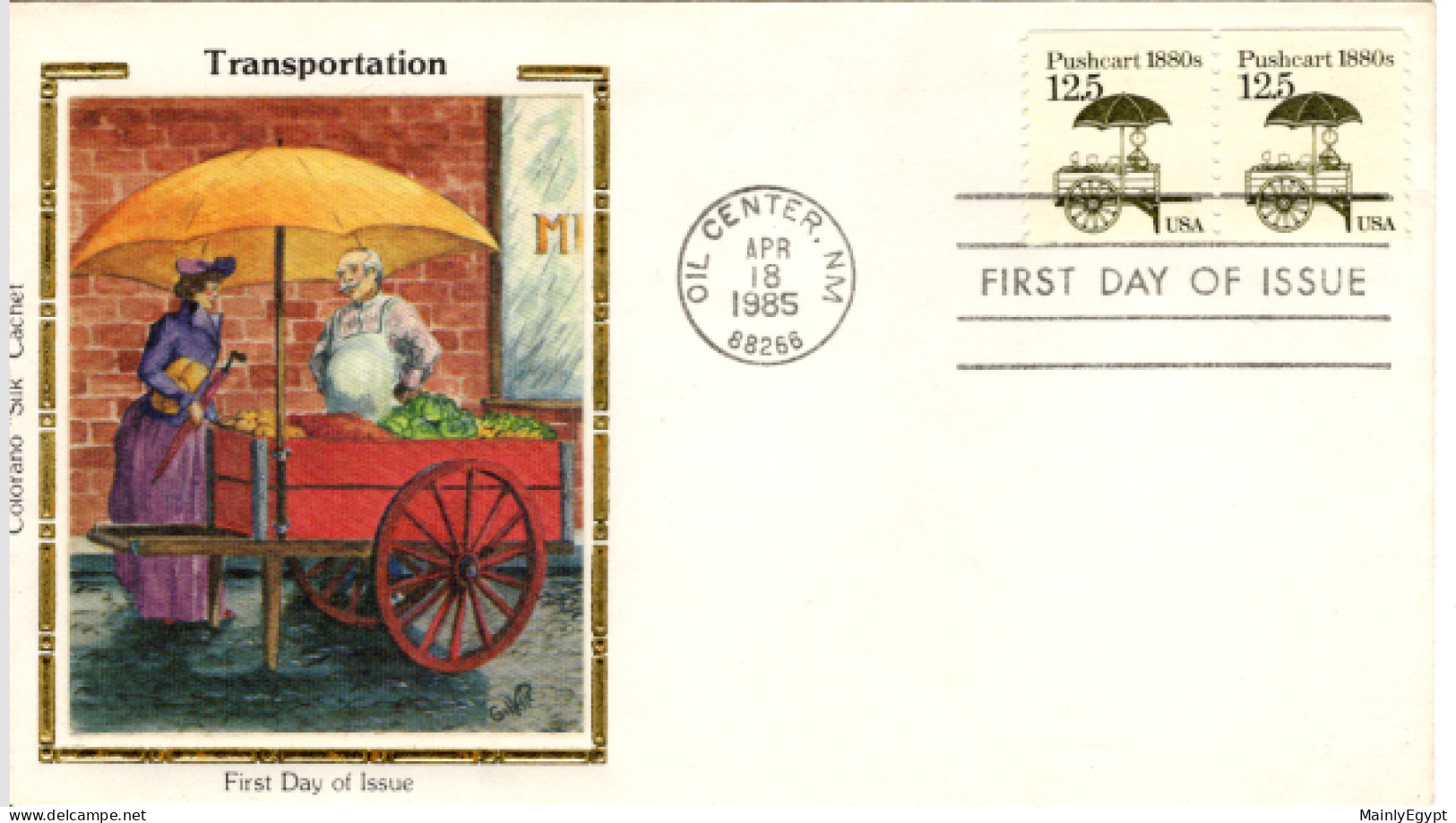 USA - 1985 - FDC  PUSHCART, CDS 'OIL CENTER NM' F068 - Altri & Non Classificati