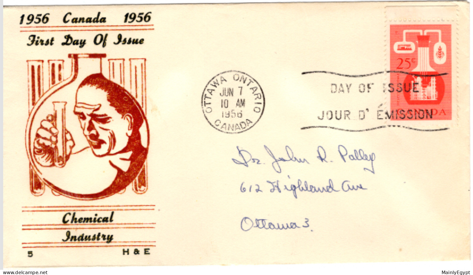 CANADA 1956 - FDC - Chemical Industry - Petroleum Oil  #F085 - 1952-1960