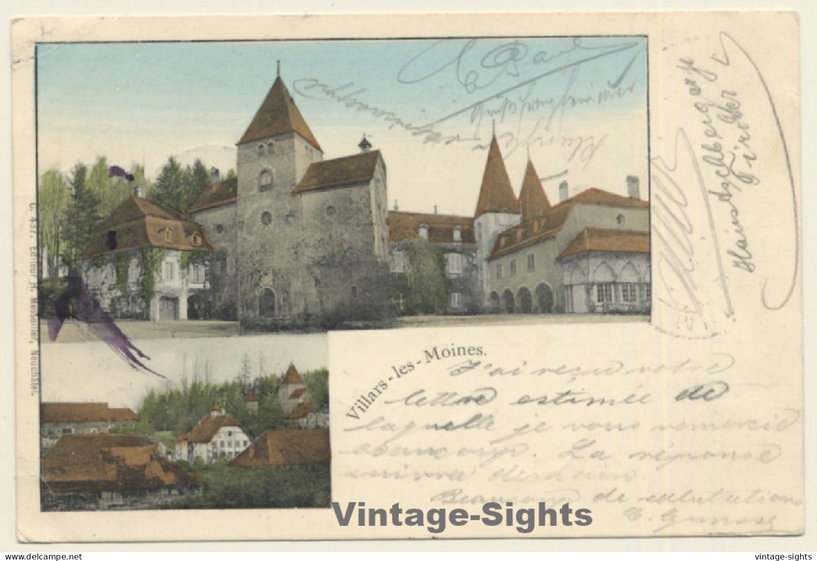 Villars-Les-Moines - Münchenwiler / Switzerland: Chateau (Vintage PC 1905) - Villars-les-Moines