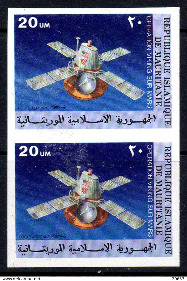 Mauritanie Mauritania 0552/54 Mi A 175/77 Y Paires Imperforées, Opération Viking Sur Mars, Parachute - Otros & Sin Clasificación