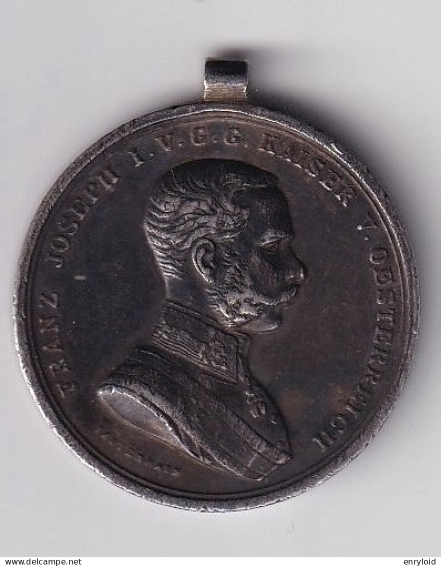 Franz Joseph I. V. G. G. Kaiser V. Oesterreich -  Der Tapferkeit Medaglia Arg. - Adel