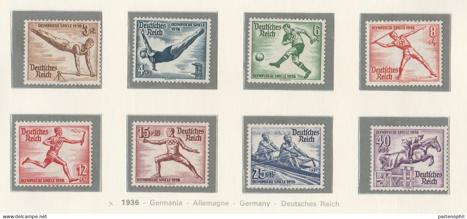 Germania Reich 1936 - Olimpic Games Set MH - Ete 1936: Berlin