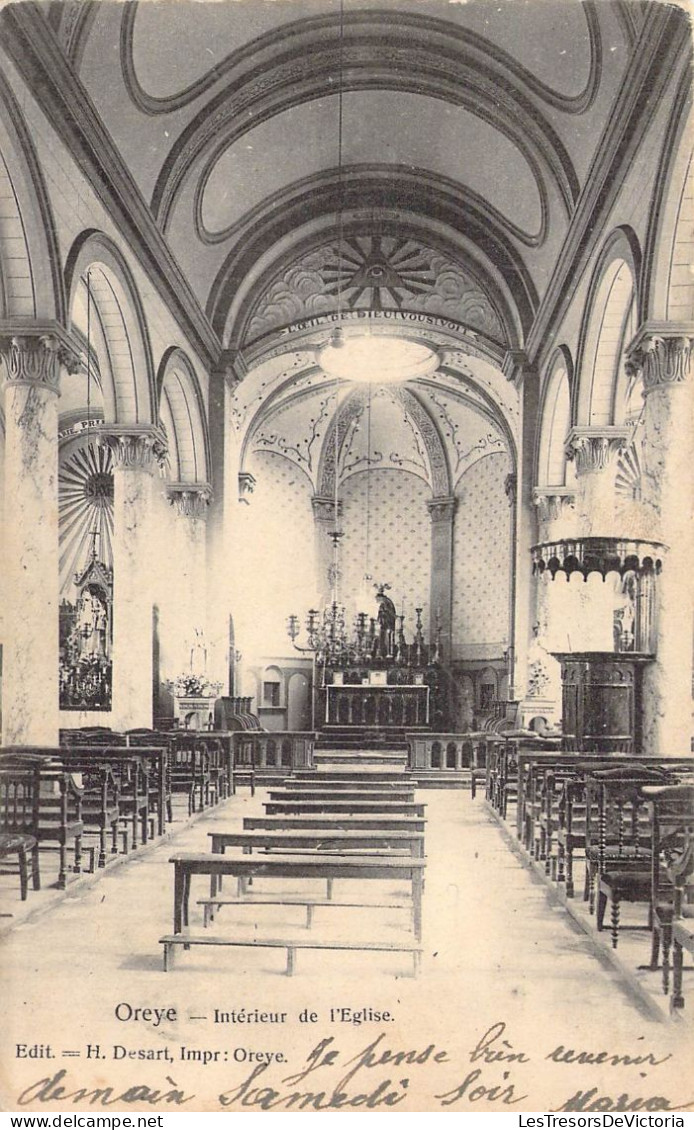 BELGIQUE - OREYE - Intérieur De L'église - Edit H Desart - Carte Postale Ancienne - Oreye