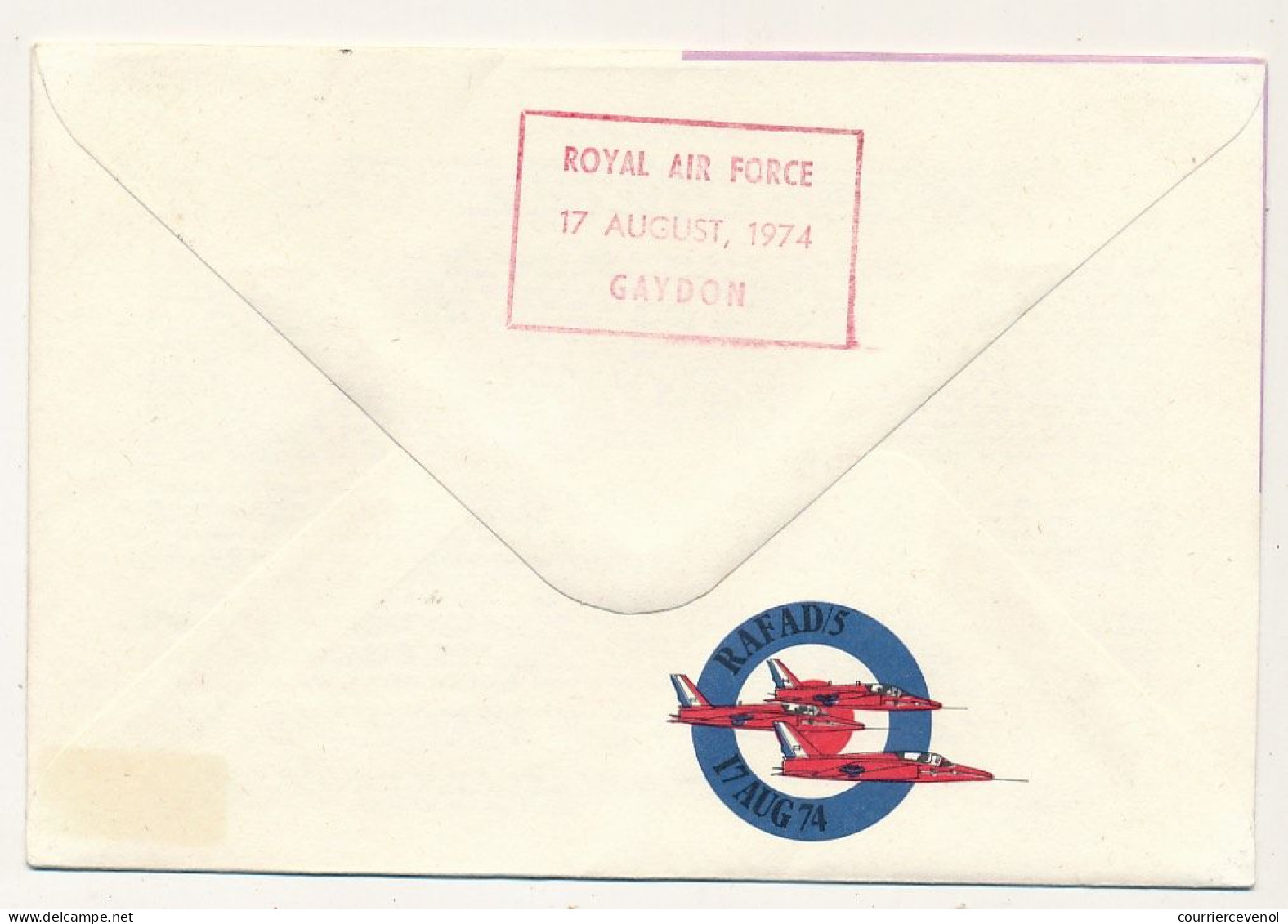 GRANDE BRETAGNE - Env. RAFA Air Display Gaydon - British Forces Postal Service - 17 Août 1974 - Lettres & Documents