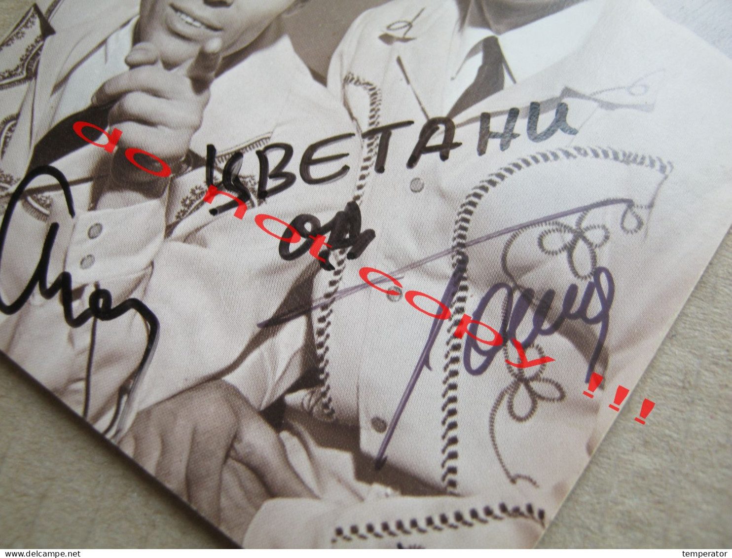 Braća Bajić - Toma I Anadrija ( JUGOTON ) / Promo Card With Original Autograph, Signature - Autographes