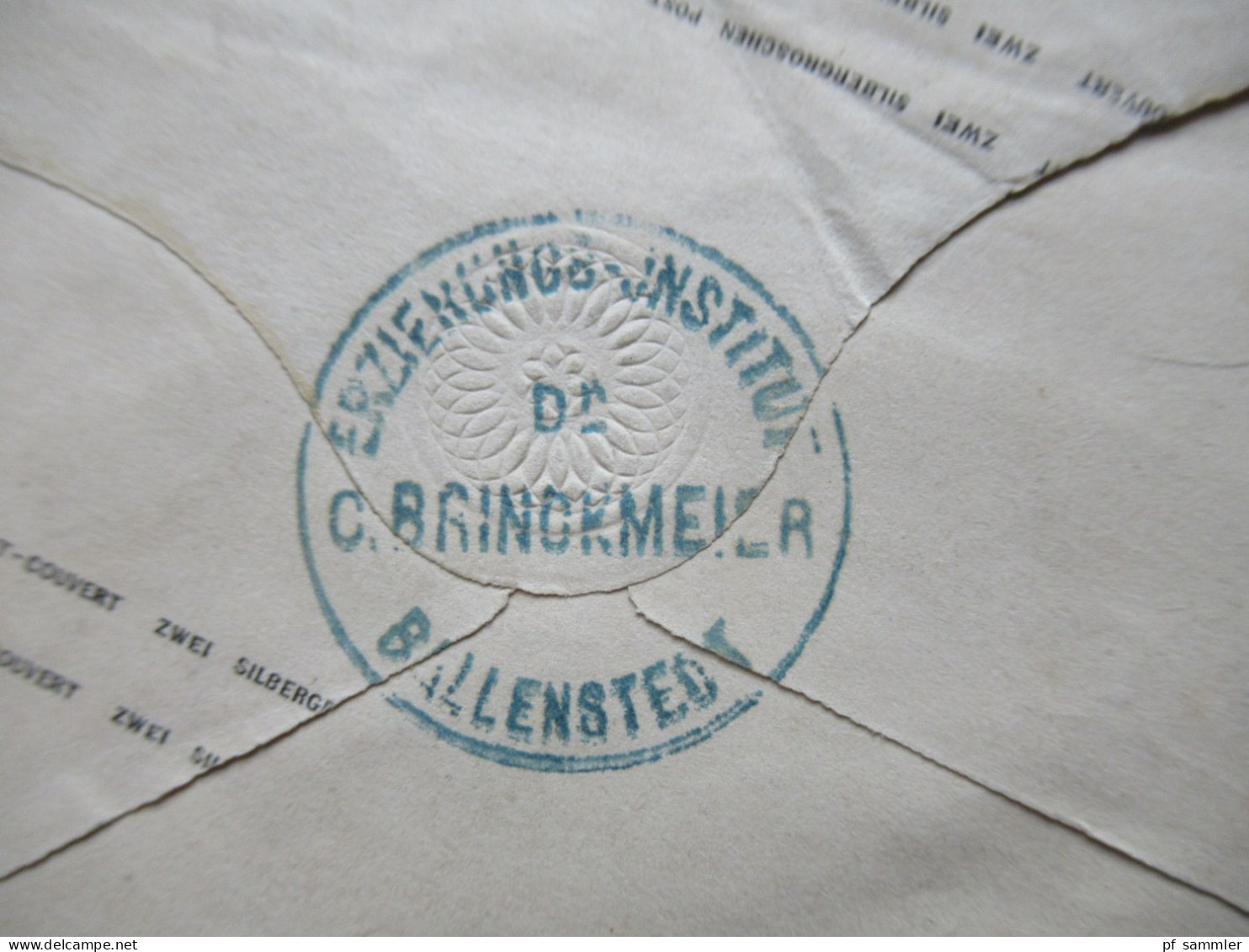 AD NDP 1863 GA Umschlag 2 Groschen Auf Umschlag Von Preußen U 31 A  Stempel Ra2 Ballenstedt An Die Gräfin Von Herzberg - Ganzsachen
