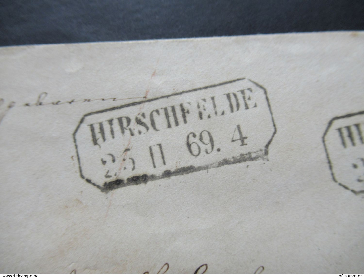 AD NDP 1869 GA Umschlag 1 Groschen Auf Umschlag Von Preußen U 49 A Stempel Ra2 Hirschfelde - Enteros Postales