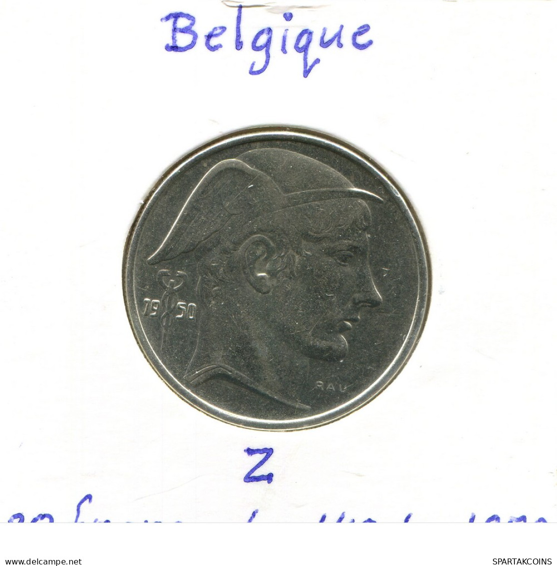 20 FRANCS 1950 FRENCH Text BELGIQUE BELGIUM Pièce ARGENT #BA656.F - 20 Franc