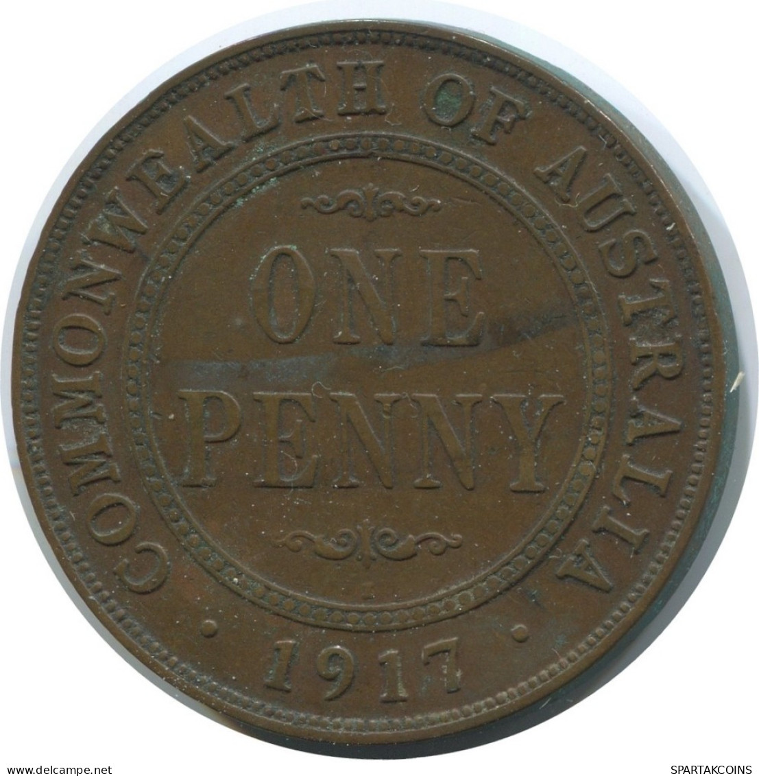 1 PENNI 1917 AUSTRALIA Moneda #AE778.16.E - Penny