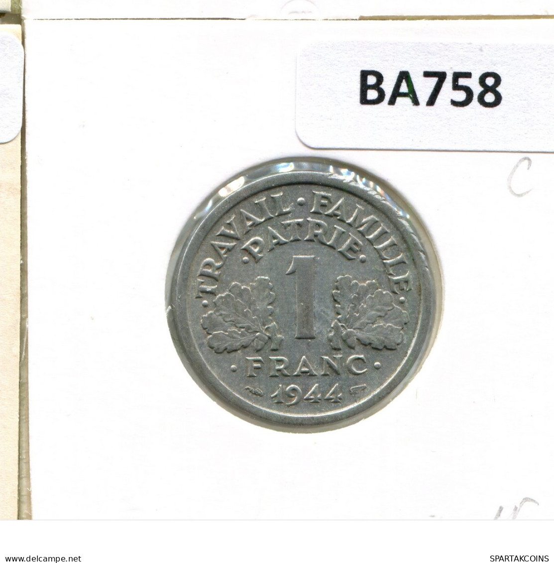 1 FRANC 1944 C FRANCE Pièce Française #BA758.F - 1 Franc