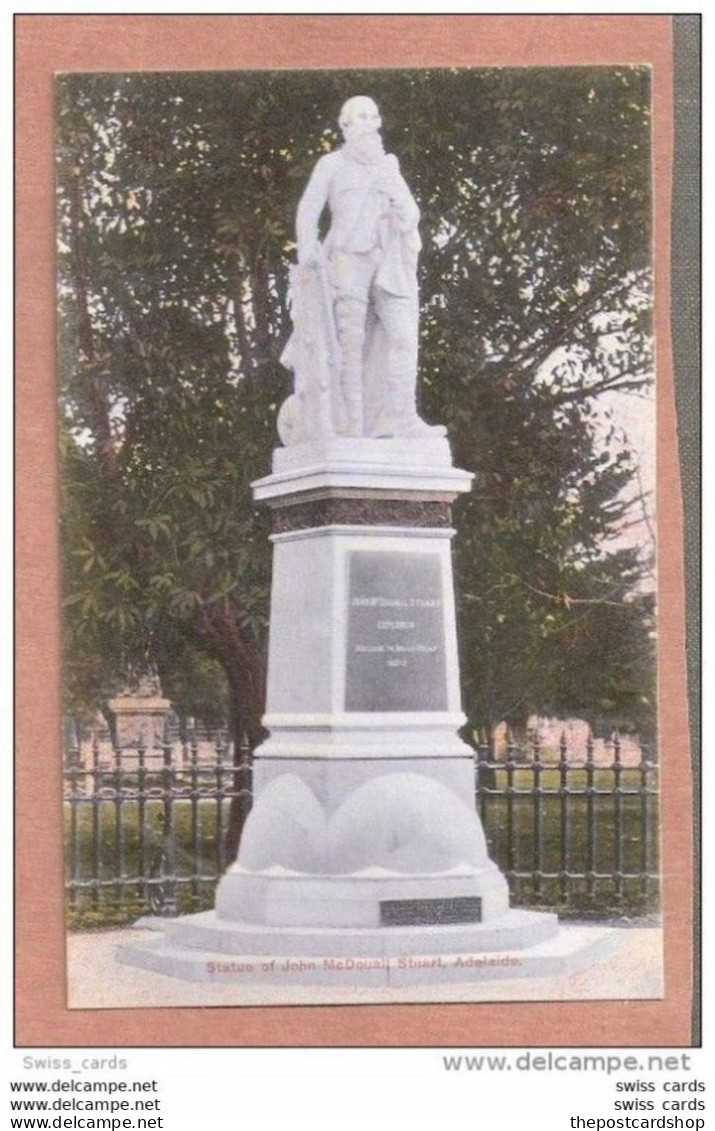 AUSTRALIA STATUE OF JOHN McDOUALL STUART ADELAIDE UNUSED - Adelaide