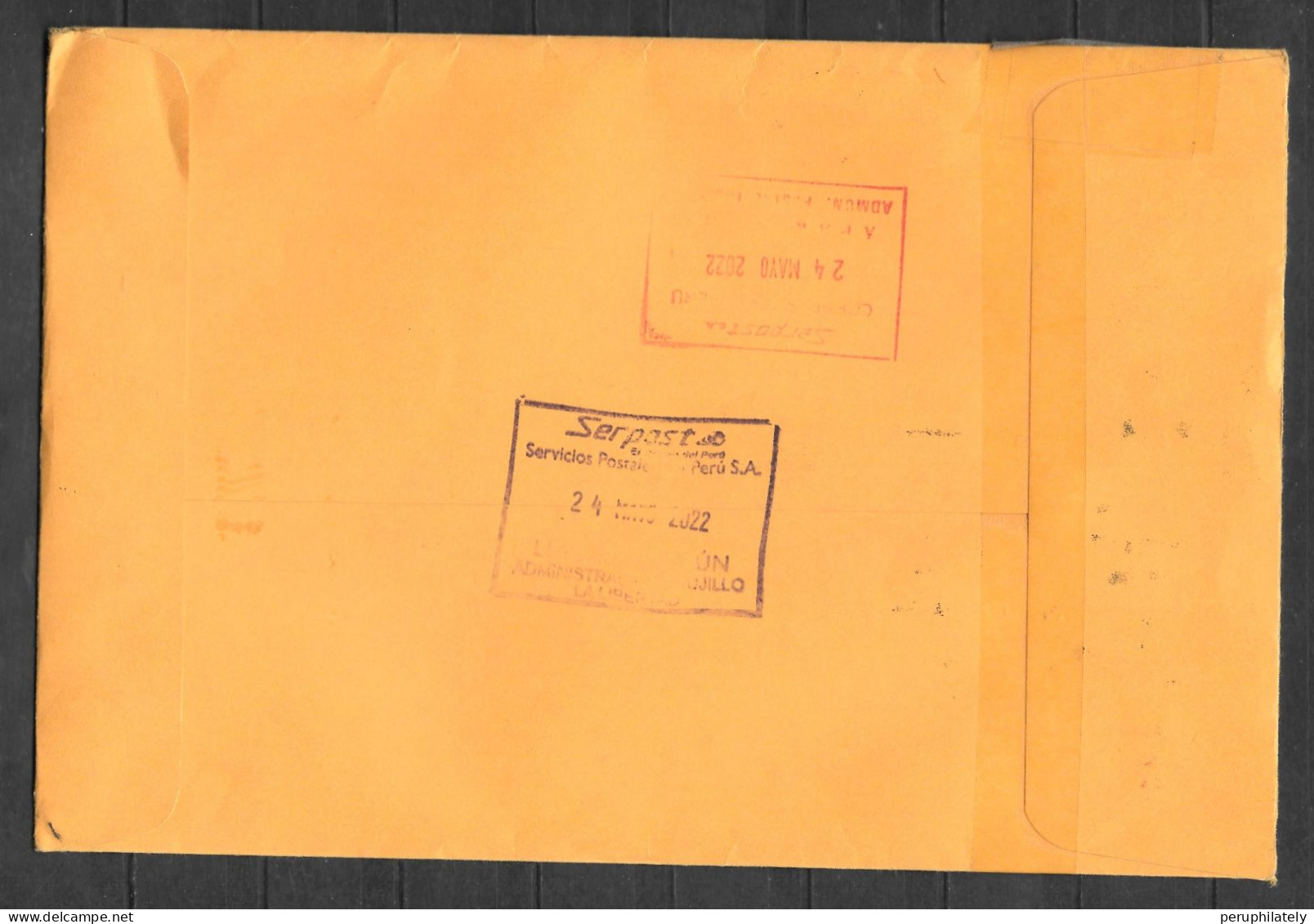 US Cover With Food Stamps Sent To Peru - Lettres & Documents