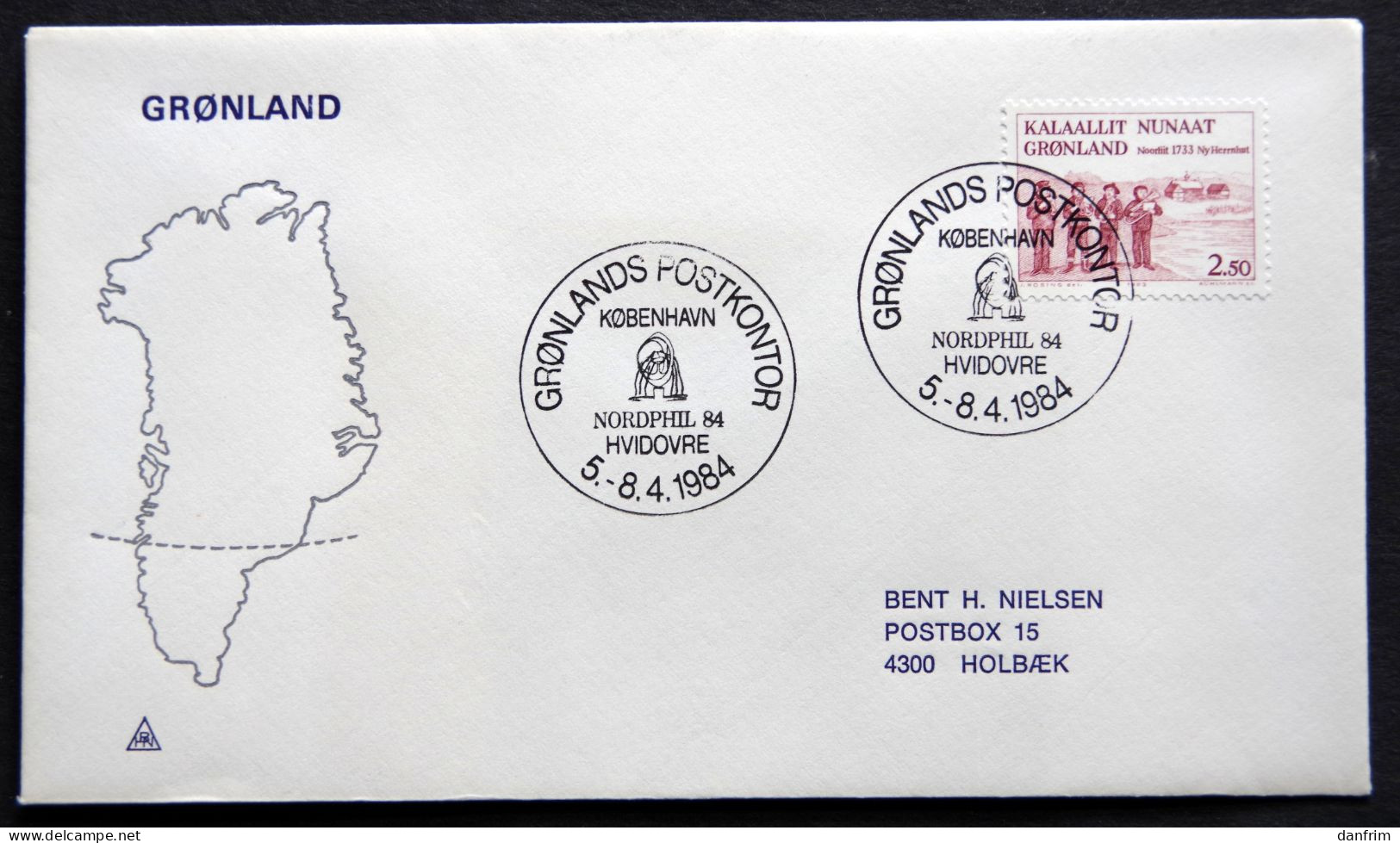 Greenland 1984 SPECIAL POSTMARKS.NORDPHIL  HVIDOVRE 5-8-4   ( Lot 922) - Brieven En Documenten