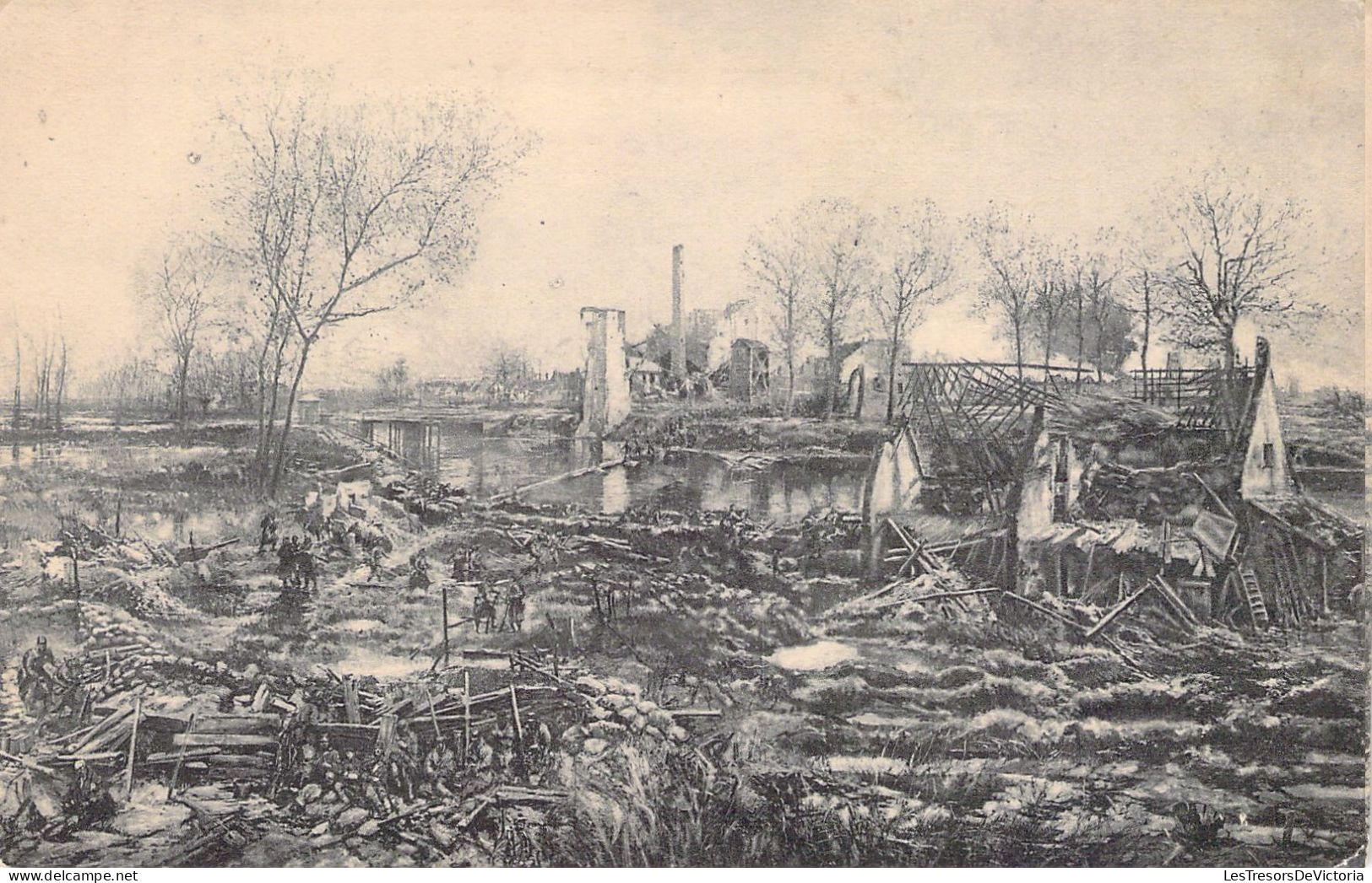 BELGIQUE - DIXMUDE - Panorama De La Bataille De L'Yser - Dixmude Briquetterie - Carte Postale Ancienne - Diksmuide