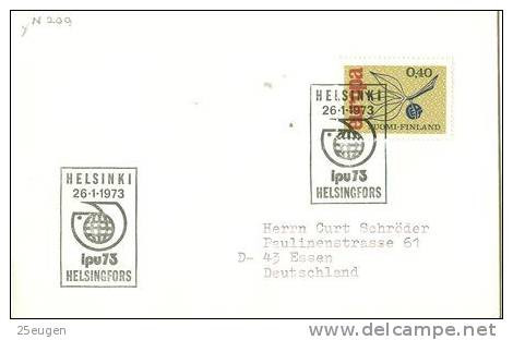 FINLAND 1973 EUROPALIA  POSTMARK - Brieven En Documenten