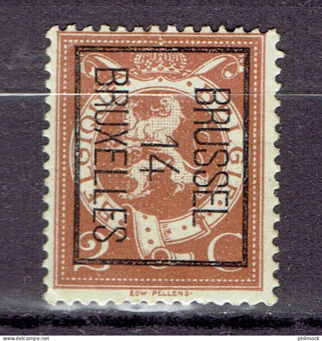 0P - Typo 50B - Brussel 14 Bruxelles  - N°109 - Catalogue Préo 1996 - Coté 150Fr - Typos 1912-14 (Löwe)