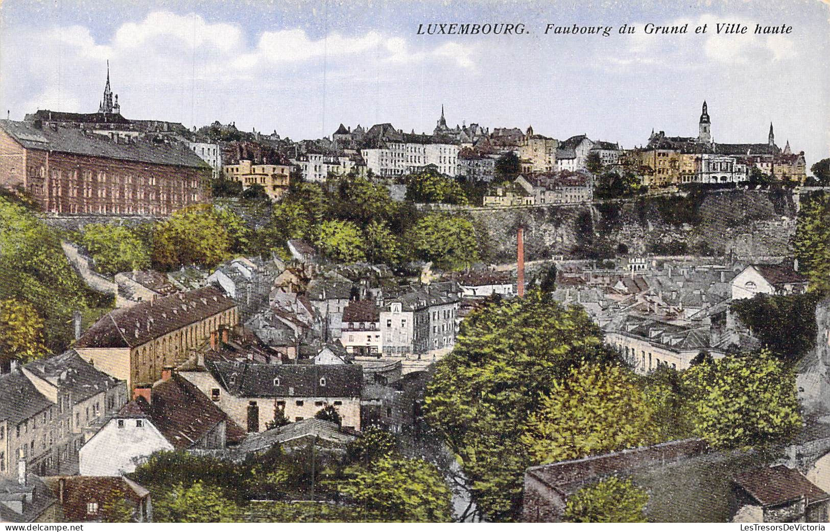 LUXEMBOURG - Faubourg Du Grund Et Ville Haute - Carte Postale Ancienne - Luxemburg - Stadt