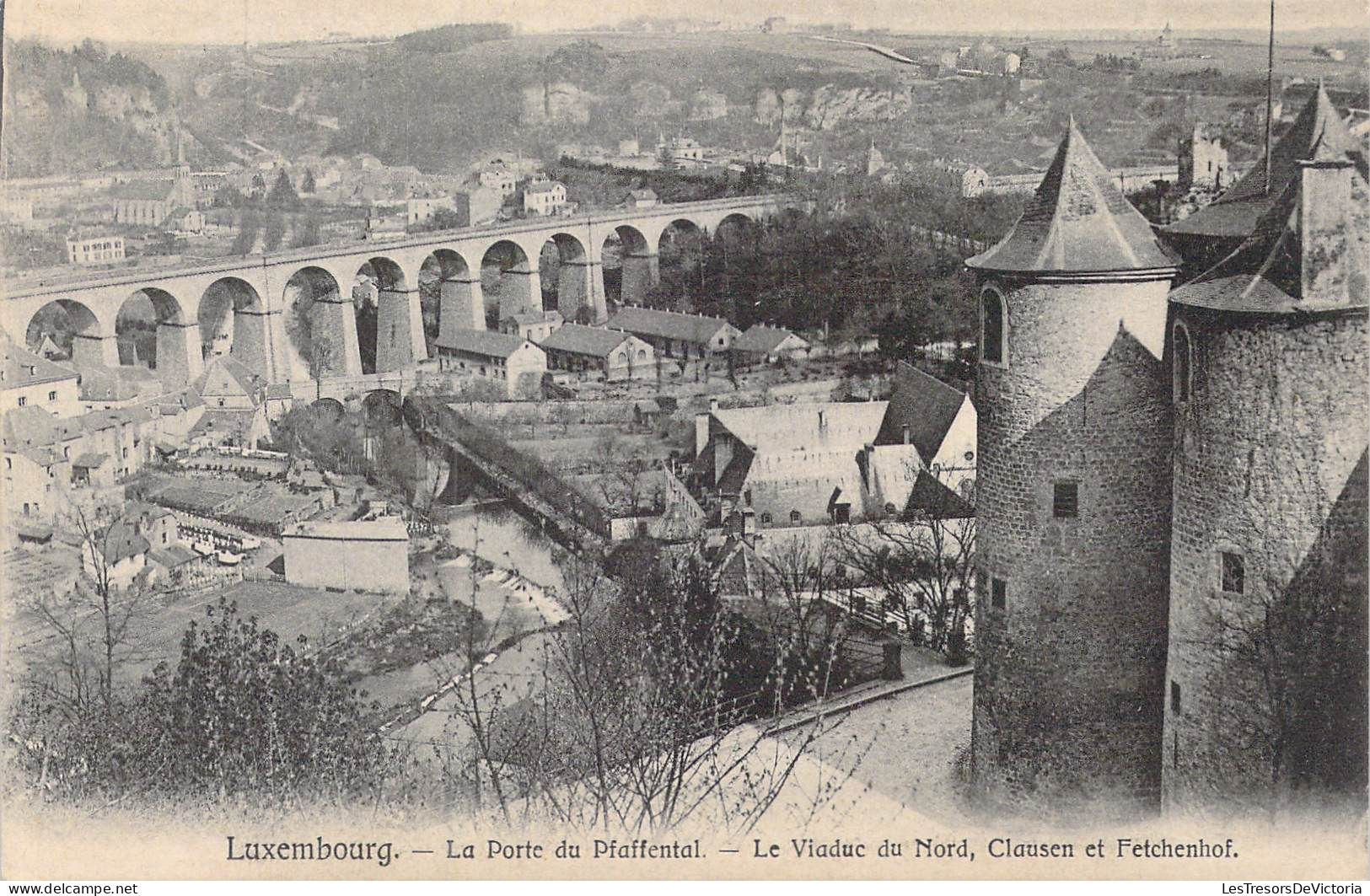 LUXEMBOURG - La Porte Du Pfaffental - Le Viaduc Du Nord, Clausen Et Fetchenhof - Carte Postale Ancienne - Luxembourg - Ville