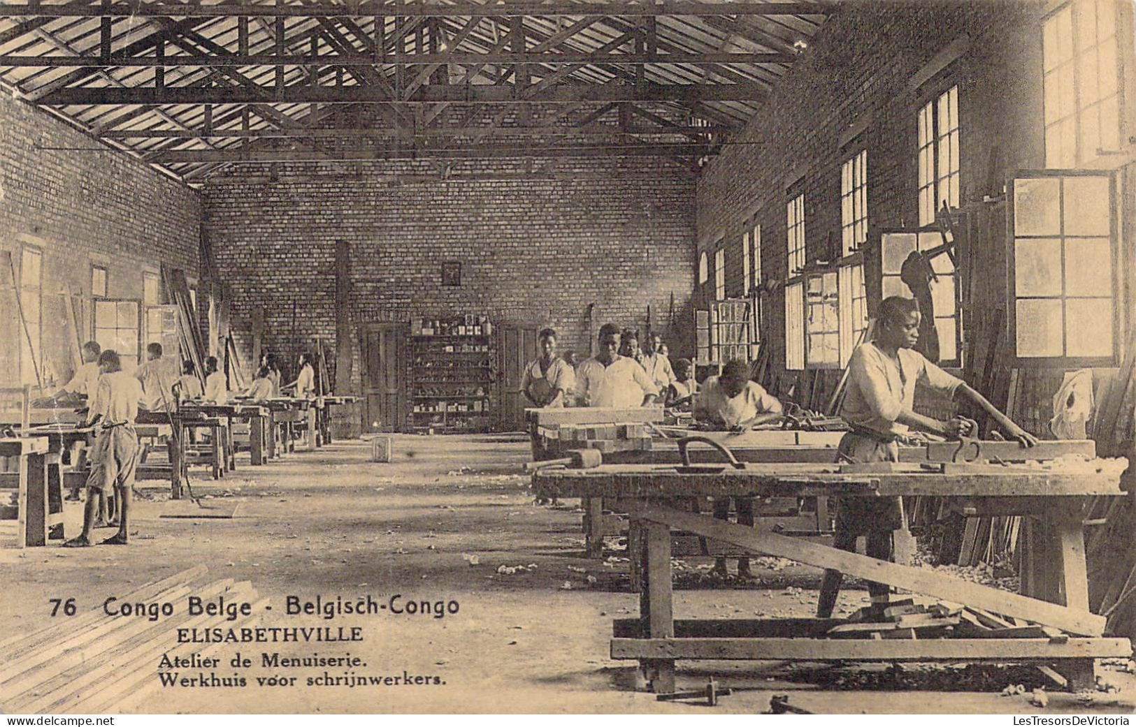 CONGO BELGE - Elisabethville - Atelier De Menuiserie - Carte Postale Ancienne - Belgisch-Kongo