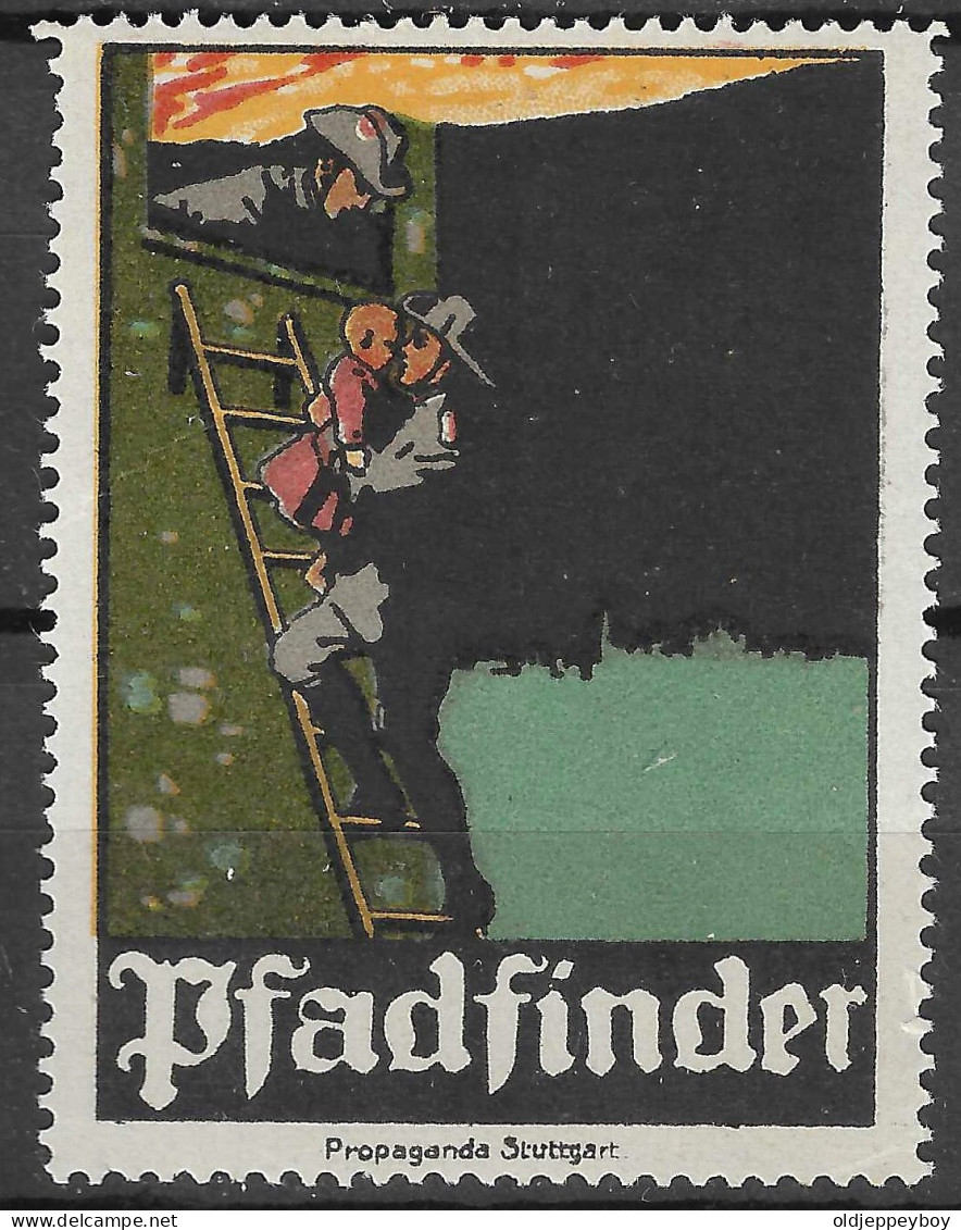   Old Original GERMANY DEUTSCHE  Scouting Pfadfinder Scouts Reklamemarke Poster Stamp VIGNETTE CINDERELLA  - Ongebruikt