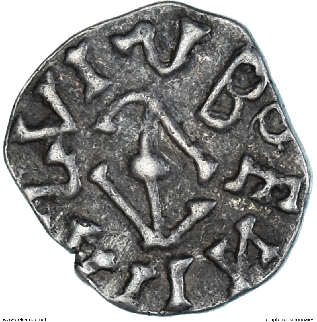 Monnaie, France, Merovingian, Denier, Vth-VIIIth Century, SUP, Argent - 470-751 Monnaies Mérovingiennes