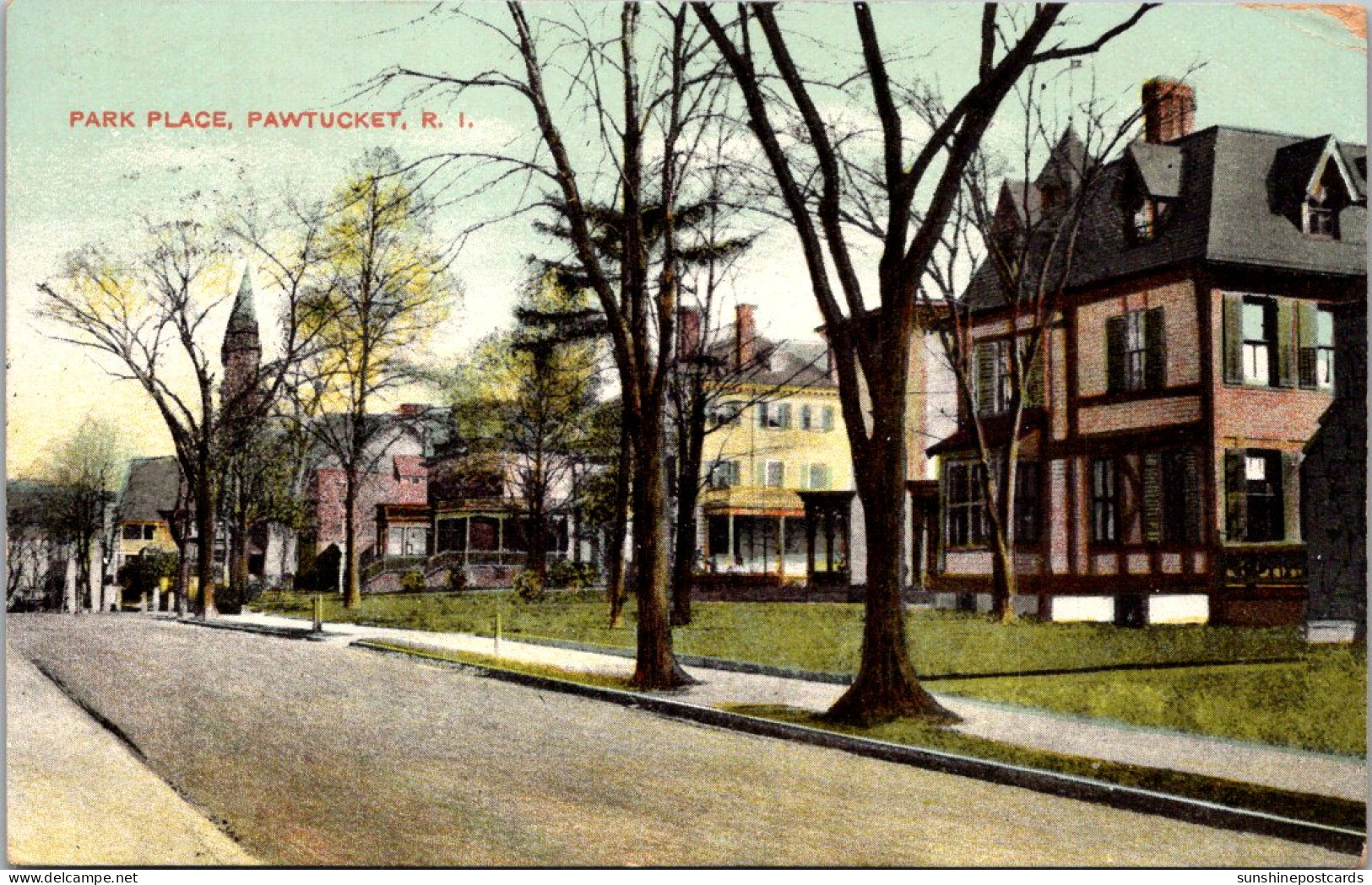 Rhode Island Park Place Residential Area 1909 - Pawtucket