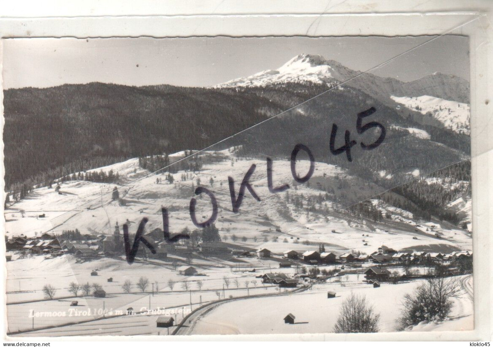 Autriche - Lermoos  Tirol  1004 M. Grubigstein - Vue Sur La Vallée Et Montagne Enneigée - CPSM A Somweber Ehrwald - Lermoos