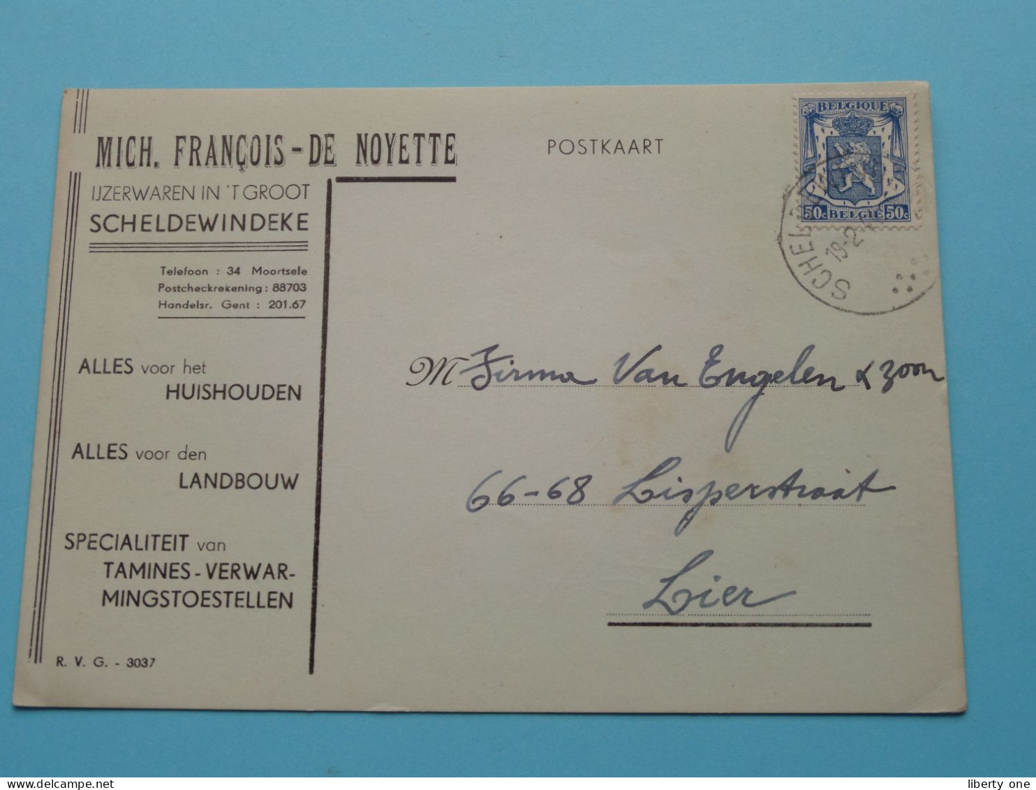 Mich. François - DE NOYETTE > SCHELDEWINDEKE ( Gele Briefkaart ) 1944 > Lier ( Zie / Voir SCANS ) ! - Oosterzele