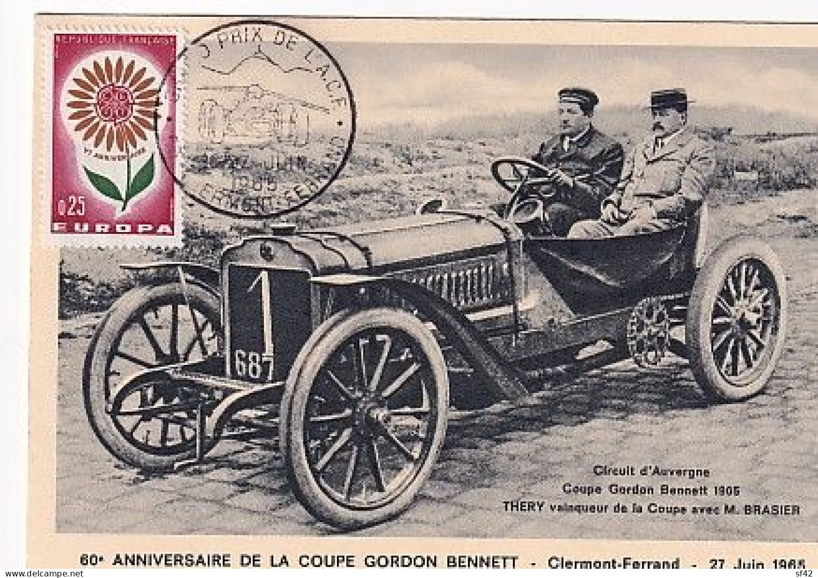 CARTE MAX                60 E ANNIVERSAIRE DE LA COUPE GORDON BENNETT - Andere & Zonder Classificatie