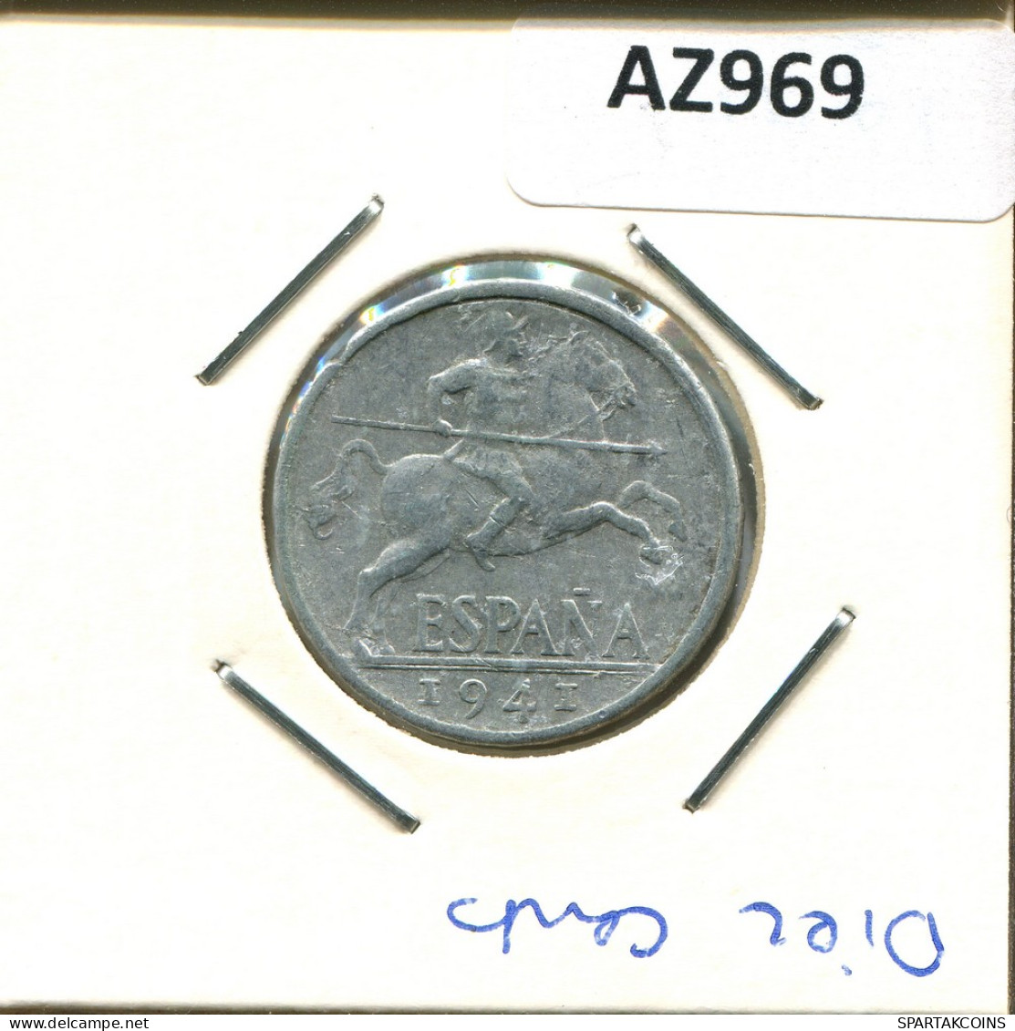 10 CENTIMOS 1941 SPAIN Coin #AZ969.U - 10 Centimos