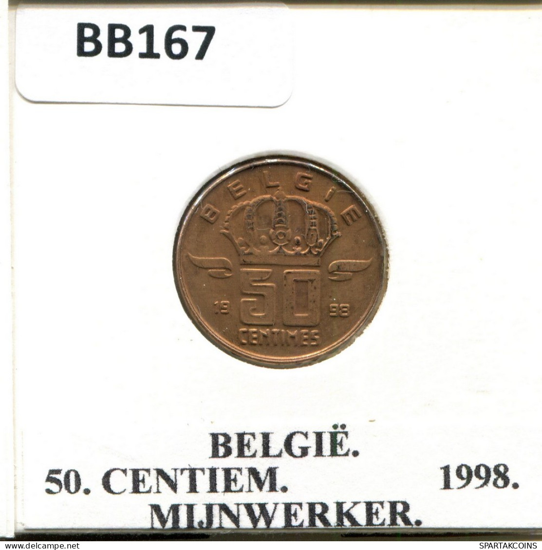 50 CENTIMES 1998 DUTCH Text BELGIEN BELGIUM Münze #BB167.D - 50 Centimes