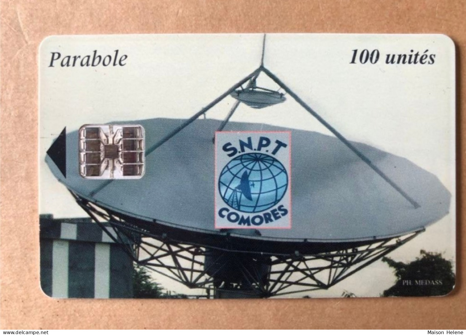 Télécarte Comores - SNPT - Parabole - Comores