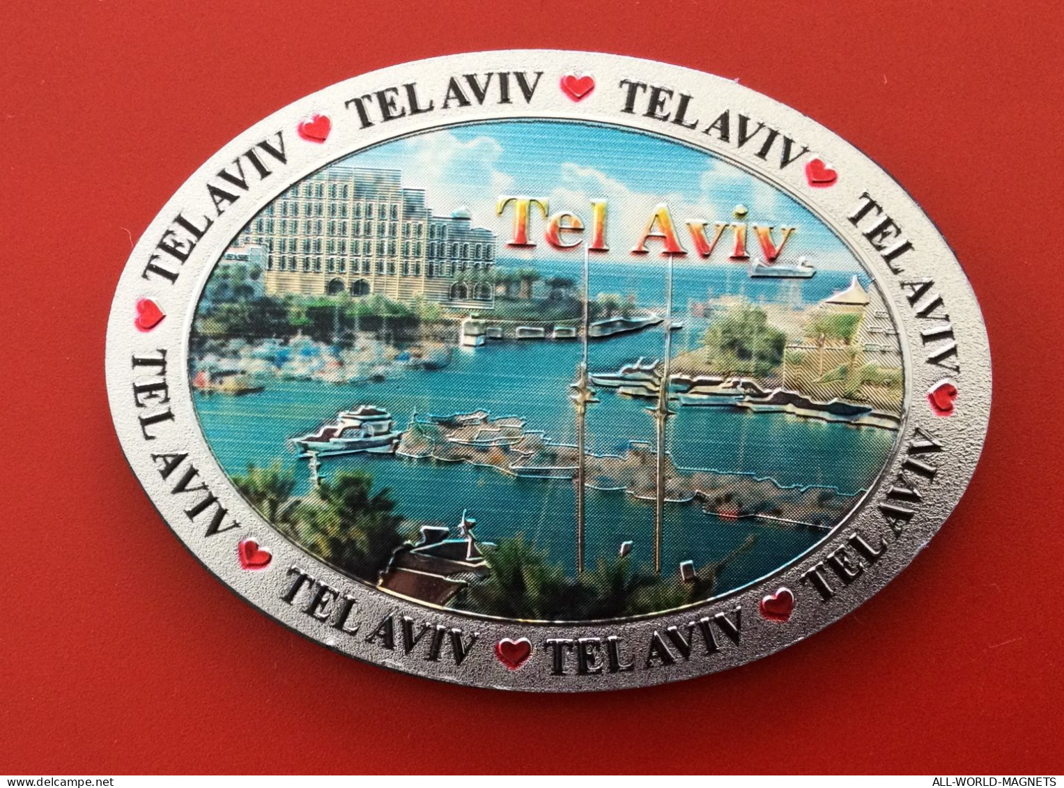 Tel Aviv Panoramic View Souvenir Fridge Magnet, Israel - Toerisme