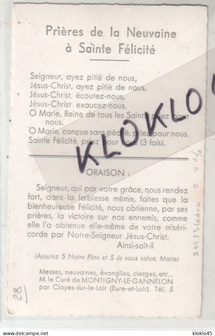 28 M. Le Curé De MONTIGNY LE GANNELON Par Cloyes Sur Le Loir - Prières De La Neuvaine Sainte Félicité - CPSM - Montigny-le-Gannelon