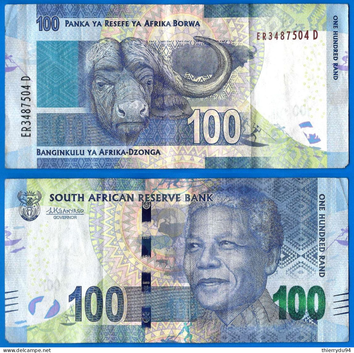 Afrique Du Sud 100 Rand 2015 Nelson Mandela Animal South Africa Que Prix + Port Billets Rands Paypal Bitcoin Crypto OK - Südafrika