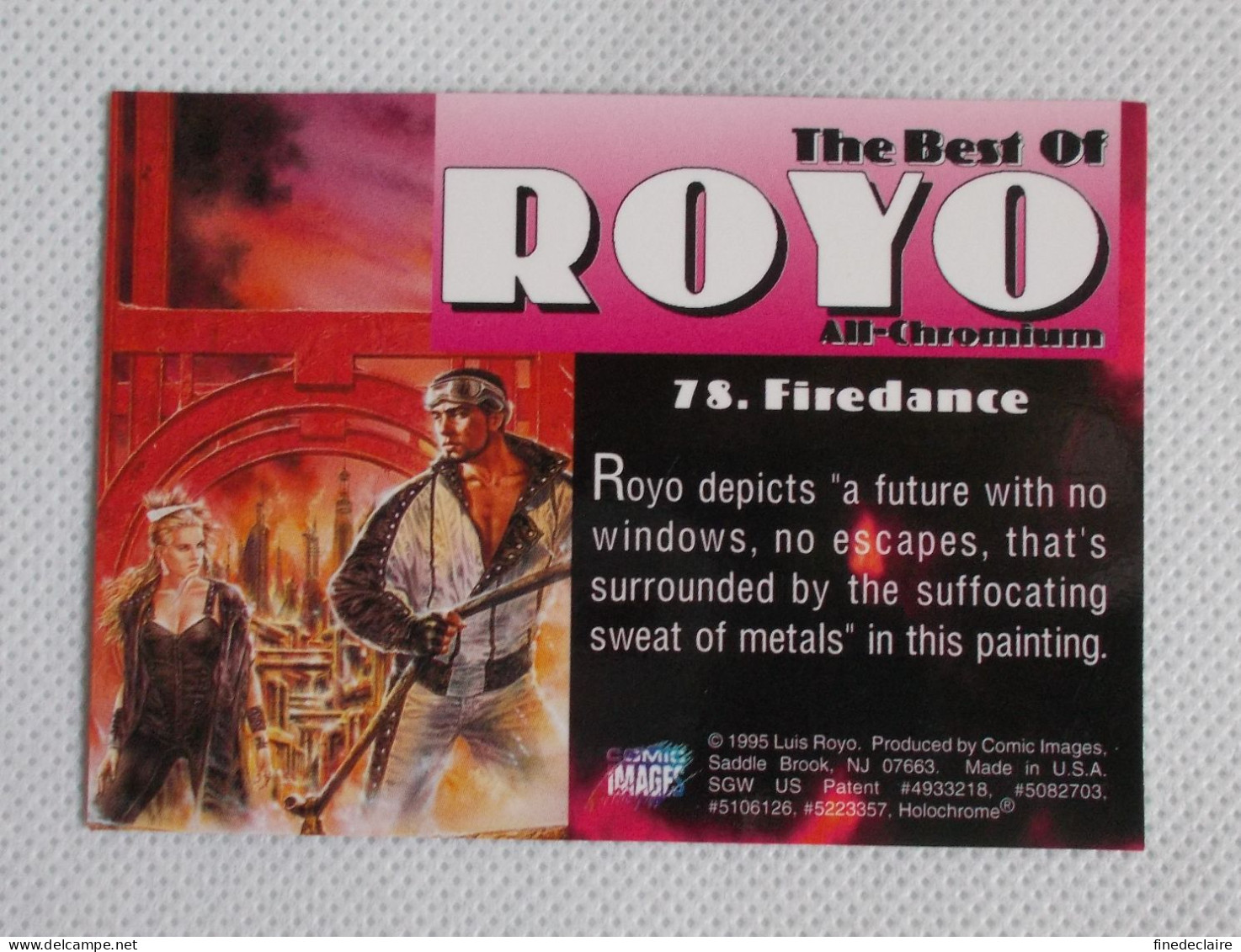 Card / Carte Rigide - 6,4 X 8,9 Cm - The Best Of ROYO All-Chromium 1995 - N°78 - Firedance - Other & Unclassified