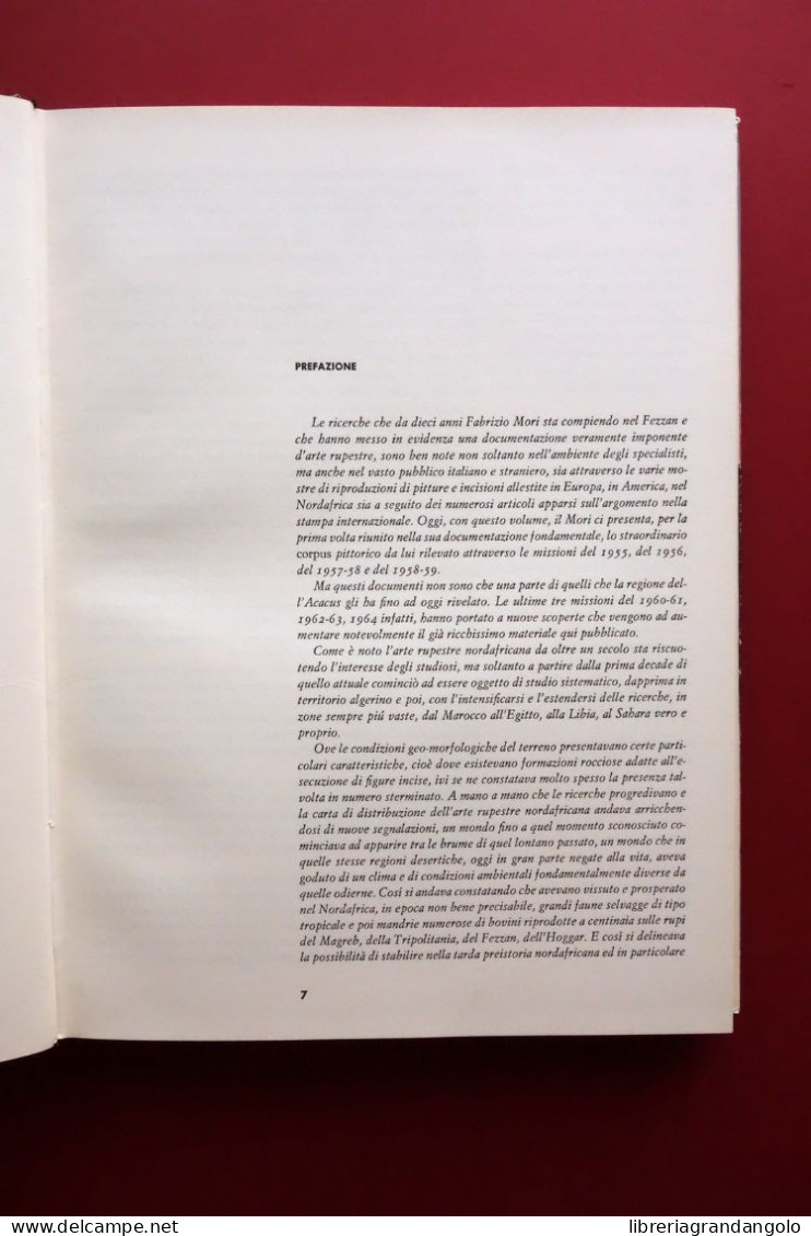 Fabrizio Mori Tadrart Acacus Arte Rupestre e Culture del Sahara Preistorico 1965