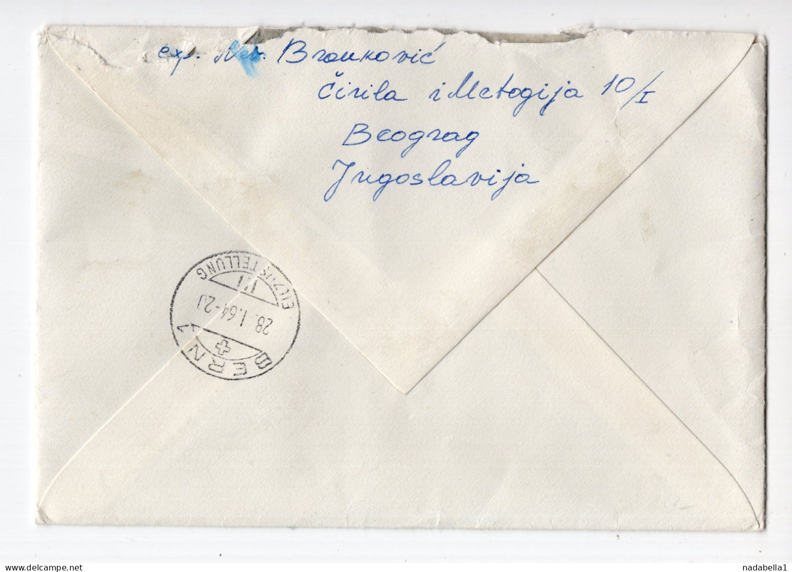 1964. YUGOSLAVIA,SERBIA,BELGRADE TO SWITZERLAND,EXPRESS,AIRMAIL COVER - Luchtpost