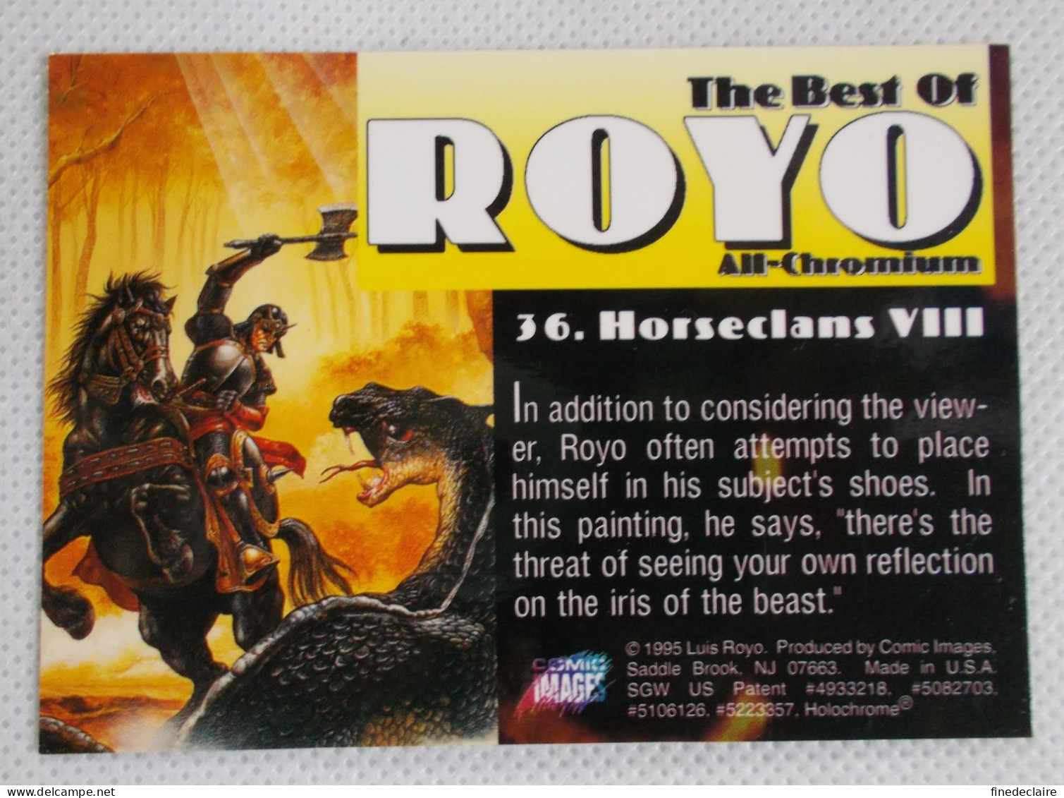 Card / Carte Rigide - 6,4 X 8,9 Cm - The Best Of ROYO All-Chromium 1995 - N°36 - Horseclans VIII - Other & Unclassified