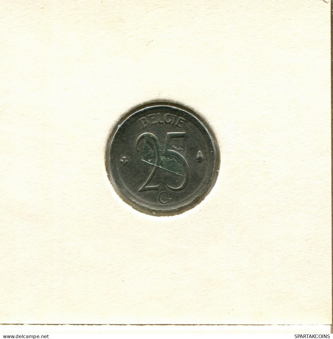 25 CENTIMES 1966 DUTCH Text BELGIQUE BELGIUM Pièce #BB153.F - 25 Cent