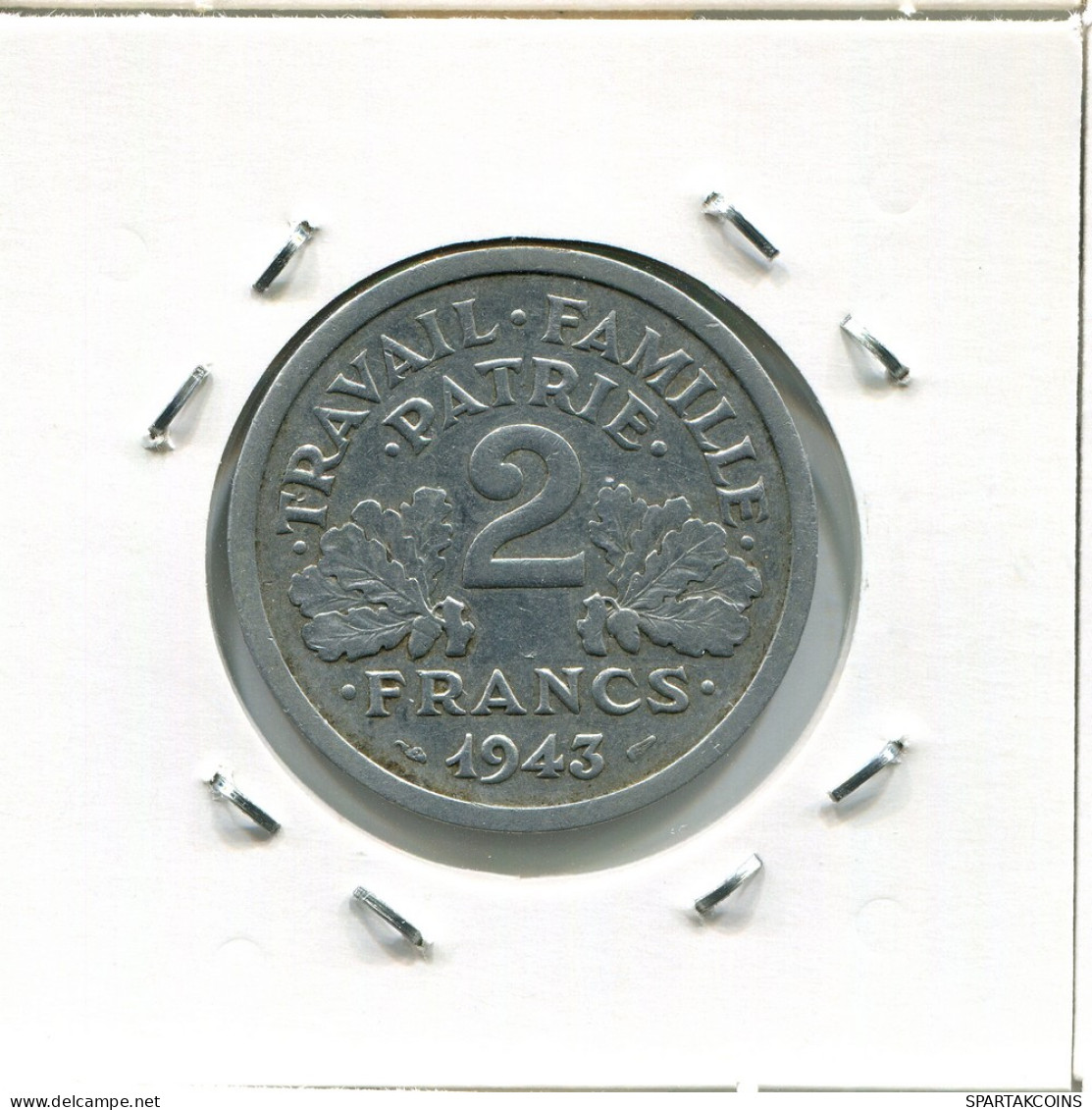 2 FRANCS 1943 FRANCE French Coin #AN980 - 2 Francs