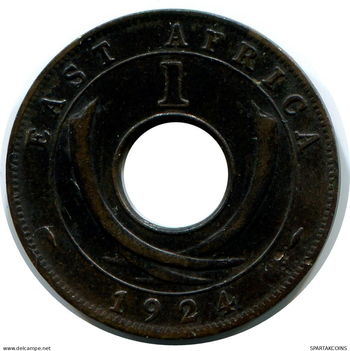 1 CENT 1924 EAST AFRICA Coin #AP870.U - British Colony