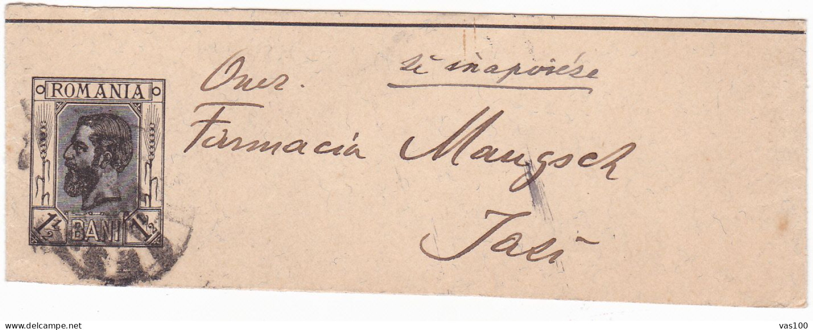 ROMANIA ROMÂNIA POSTAL STATIONERY,BAND NEWSPAPER WRAPPER 1896! - Briefe U. Dokumente