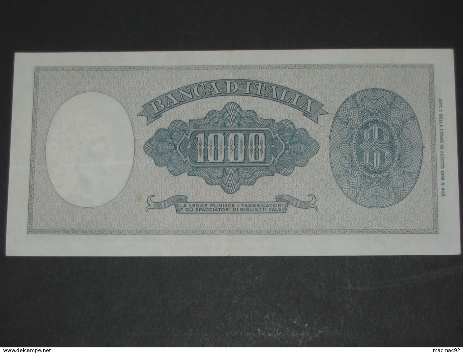 ITALIE - 1000 Lire - BANCA  D'ITALIA  **** EN ACHAT IMMEDIAT **** - 1000 Lire